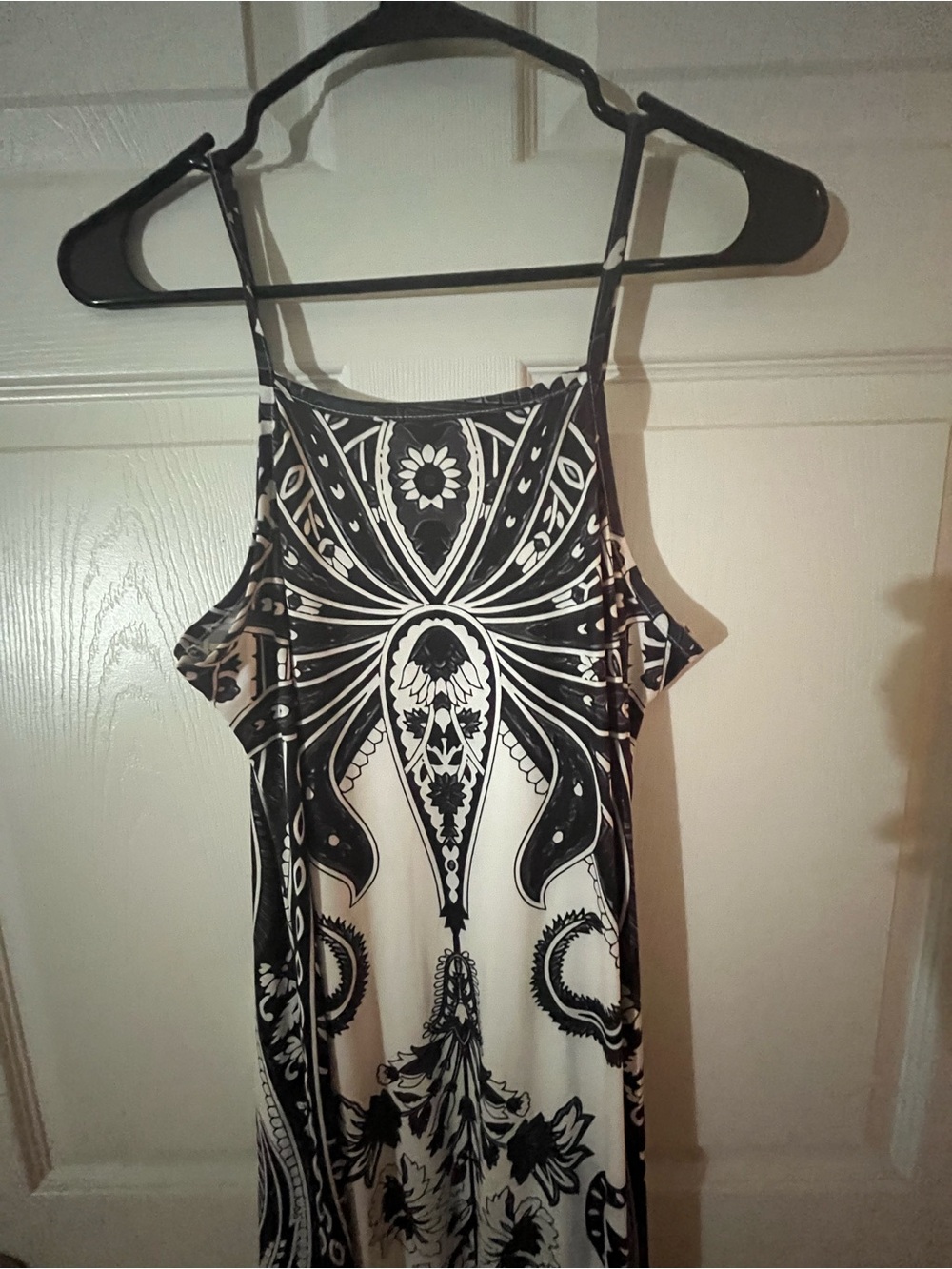 Black & White Patterned Women's Dress